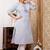 White  pure cotton printed kurti for women