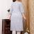 White  pure cotton printed kurti for women