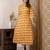 Yellow  pure cotton printed kurti for women