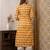 Yellow  pure cotton printed kurti for women