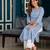 Blue  pure cotton printed kurti for women