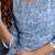 Blue  pure cotton printed kurti for women