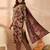 Women’s maroon silk blend floral embroidered kurta with trouser & dupatta