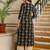Black  pure cotton printed kurti for women