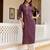 Burgundy  pure cotton printed kurti for women
