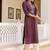 Burgundy  pure cotton printed kurti for women