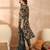 Women’s blue silk blend floral embroidered kurta with trouser & dupatta 