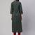 Green  pure cotton printed kurti for women