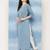Blue  pure cotton embroidered kurti for women