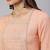 Peach  viscose rayon embroidered kurti for women