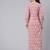 Pink  pure cotton printed kurti for women