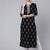 Black  pure cotton printed kurti for women