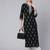 Black  pure cotton printed kurti for women