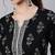 Black  pure cotton printed kurti for women