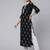 Black  pure cotton printed kurti for women