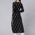 Black  pure cotton printed kurti for women