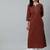 Maroon  pure cotton printed kurti for women