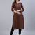 Maroon  pure cotton printed kurti for women