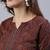 Maroon  pure cotton printed kurti for women
