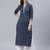 Blue  pure cotton printed kurti for women