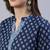 Blue  pure cotton printed kurti for women