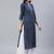 Blue  pure cotton printed kurti for women