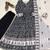Black maslin cotton digital print anarkali gown set