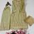 Pastel pista green chinon silk blend kurti palazzo set