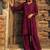 Wine maroon rayon cotton cord set