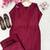 Wine maroon rayon cotton cord set