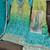 Rama green heavy chinon printed embroidered palazzo suit
