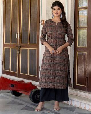 Multi  pure cotton printed kurti for women 1