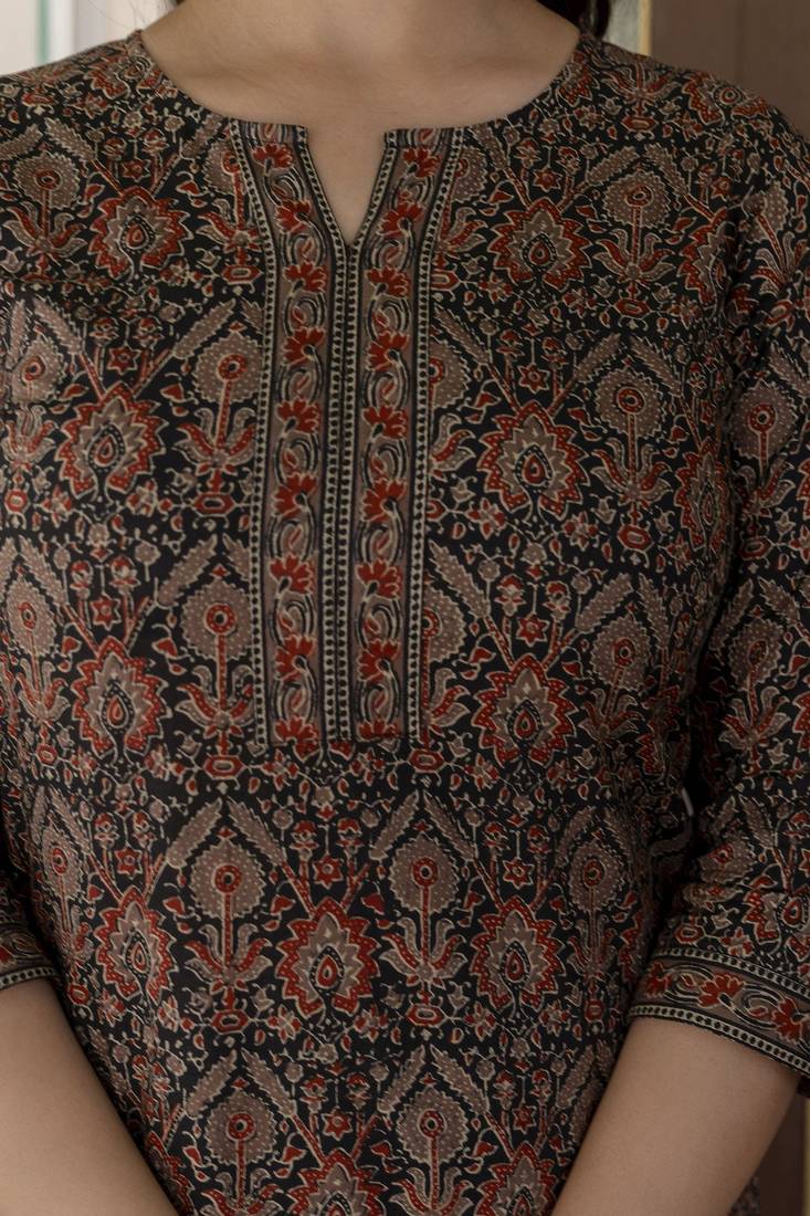 Multi  pure cotton printed kurti for women