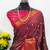 Brown zari woven silk blend traditional saree with blouse