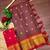 Brown zari woven silk blend traditional saree with blouse