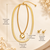 Anti-Tarnish Golden Heart Lock Charm Double Layer Chain Necklace – Elegant Everyday Jewellery