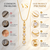 Anti-Tarnish Golden Geometric Star & Sparkle Pendant Necklace