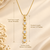 Anti-Tarnish Golden Geometric Star & Sparkle Pendant Necklace