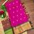 Pink zari woven silk blend traditional saree with blouse