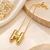 Anti-Tarnish Luxe Golden H Alphabet Pendant Necklace – Stylish Minimalist Statement Jewellery for Everyday Elegance