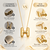Anti-Tarnish Luxe Golden H Alphabet Pendant Necklace – Stylish Minimalist Statement Jewellery for Everyday Elegance