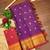 Purple zari woven silk blend traditional saree with blouse