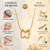 Anti-Tarnish Elegant Golden Abstract Floral Pendant Neck Chain – Stylish Everyday Wear Jewellery