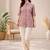 Lavender cotton blend printed short kurtis