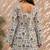 Ivory cotton blend printed short kurtis