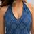Blue cotton blend printed short kurtis