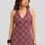 Maroon cotton blend printed short kurtis