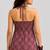 Maroon cotton blend printed short kurtis