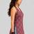 Maroon cotton blend printed short kurtis