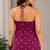 Wine cotton blend printed short kurtis